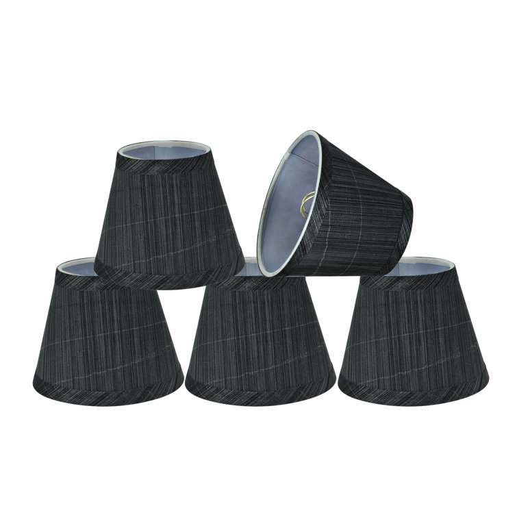 Aspen Creative Corporation 4'' H Synthetic Fabric Empire Candelabra Shade ( Clip On ) in Gray